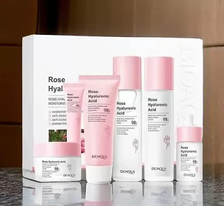 Kit facial acido hialuronico y rosas Bioaqua