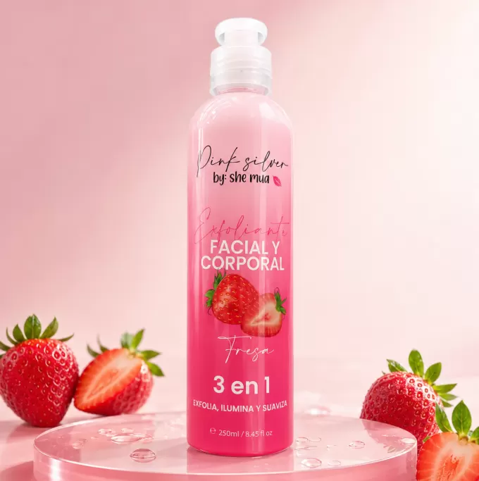 Exfoliante facial y corporal 3 en 1 Fresa 250ml