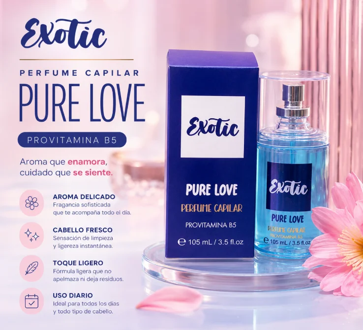 Perfume capilar Exotic Pure Love (Brisa Marina) 105ml Exotic en Cartago