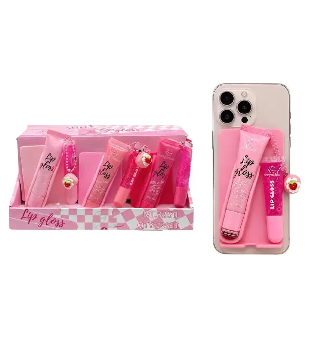 Kit popsocket Lipgloss y llavero
