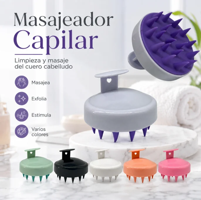 Cepillo Masajeador Capilar Tonos Surtidos